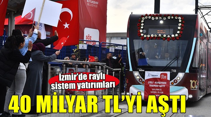 İzmir'de raylı sisteme 40 milyar lirayı aşan yatırım...