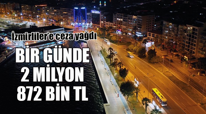 İzmirliler'e ceza yağdı... Bir günde 2 milyon 872 bin TL