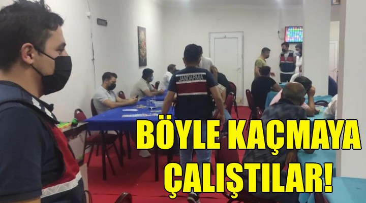 Jandarmayı görünce böyle kaçtılar!