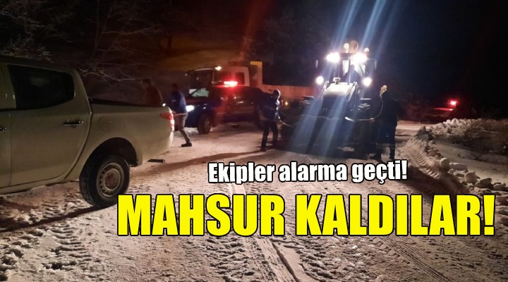 Kar nedeniyle mahsur kaldılar!