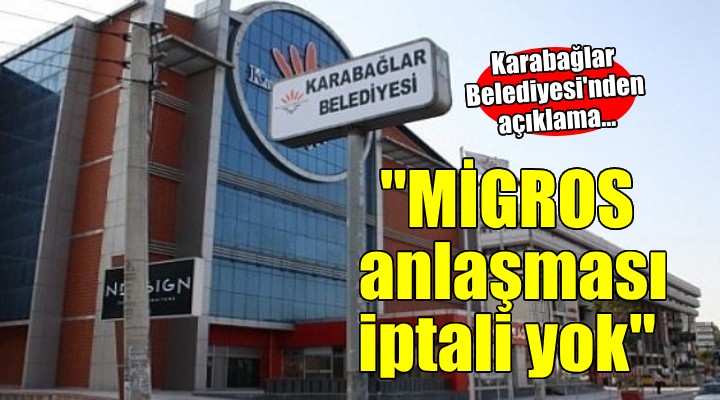 Karabağlar Belediyesi'nden açıklama... MİGROS anlaşması iptali yok!