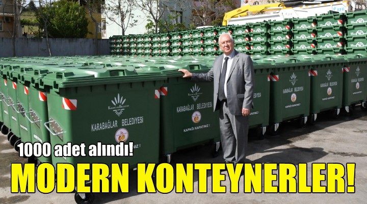 Karabağlar'a bin adet modern çöp konteyneri!