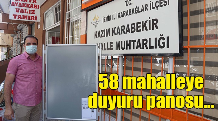 Karabağlar'da 58 muhtara duyuru panosu