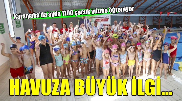 Karşıyaka'da ayda 1100 çocuk yüzme öğreniyor...