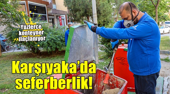 Karşıyaka'da çöp konteynerleri ilaçlanıyor...