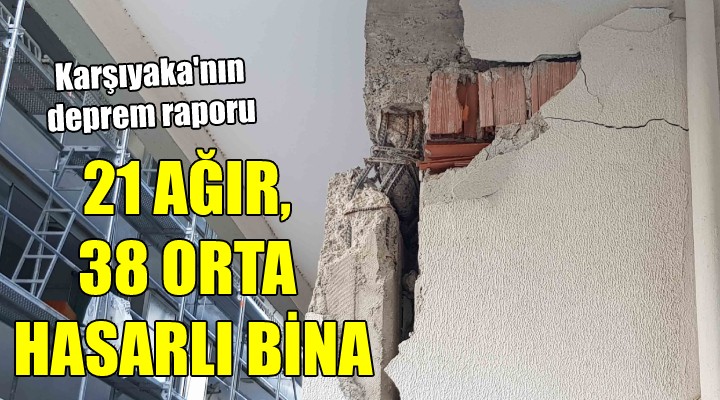 Karşıyaka'nın deprem raporu... 21 AĞIR, 38 ORTA HASARLI BİNA