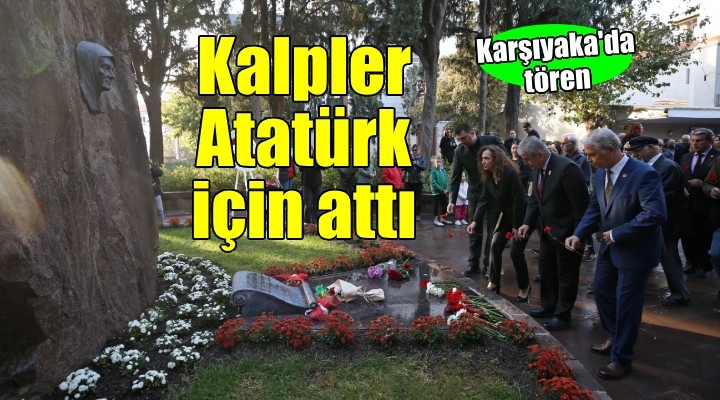 Karşıyaka'da kalpler Atatürk için attı...