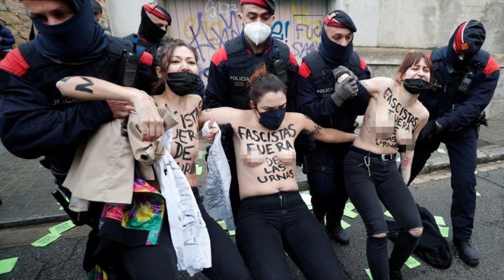 Katalonya sandığa gidiyor: Protestocular sokağa çıktı