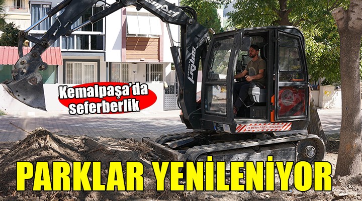 Kemalpaşa'da parklar yenileniyor...