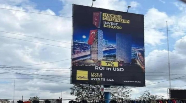 Kenya'da bit pazarında Türk vatandaşlığı reklamı!