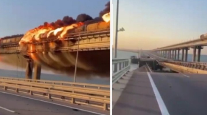 Kırım Köprüsü'nde büyük patlama!