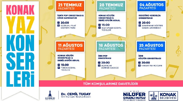Konak Yaz Konserleri başlıyor