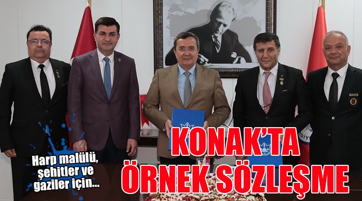 Konak'ta gaziler ve şehitler için örnek sözleşme...