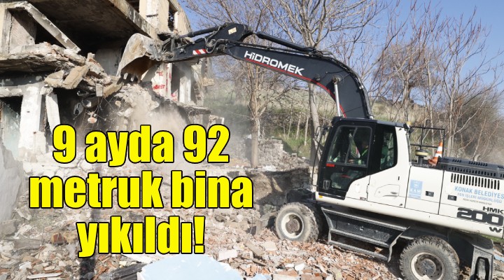 Konak'ta 9 ayda 92 metruk bina yıkıldı!