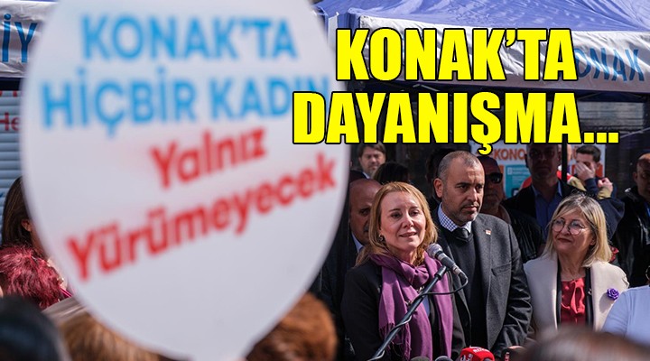 Konak'ta Kadınlar Günü dayanışması...