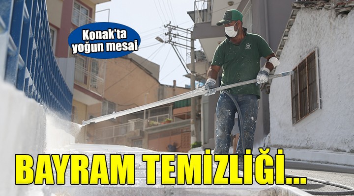 Konak'ta bayram temizliği...