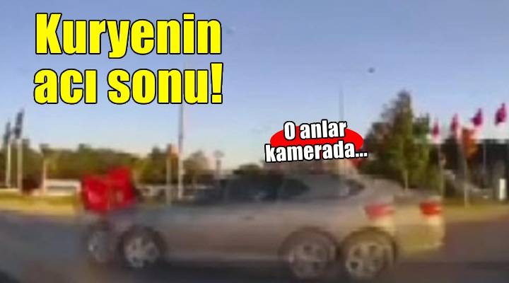 Kuryenin öldüğü kaza kamerada