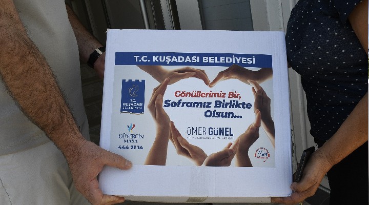 Kuşadası Belediyesi'nden gıda kolisi desteği