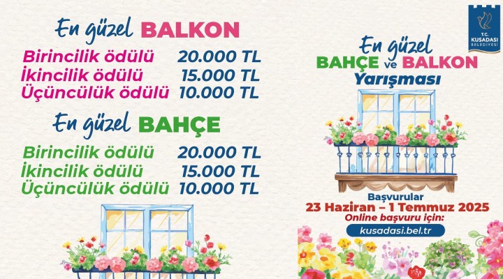 Kuşadası'nın en güzel balkonu seçilecek