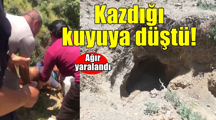 Kuyu kazarken göçük altında kalan kişi ağır yaralandı!