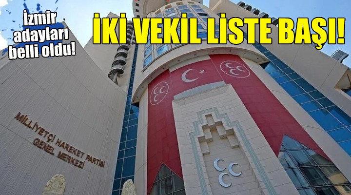 MHP'nin İzmir milletvekili adayları belli oldu!