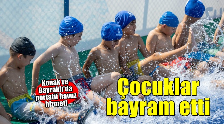 Mahalleye havuz geldi, çocuklar bayram etti