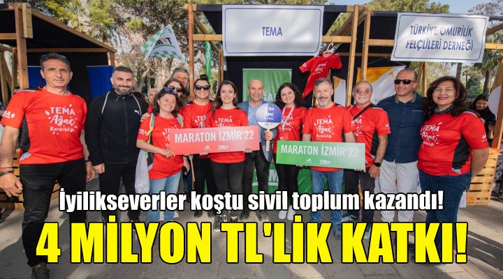 Maraton İzmir'de sivil topluma 4 milyon TL'lik katkı!