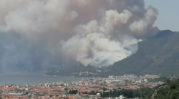 Marmaris'te orman yangını: 1 personel hayatını kaybetti