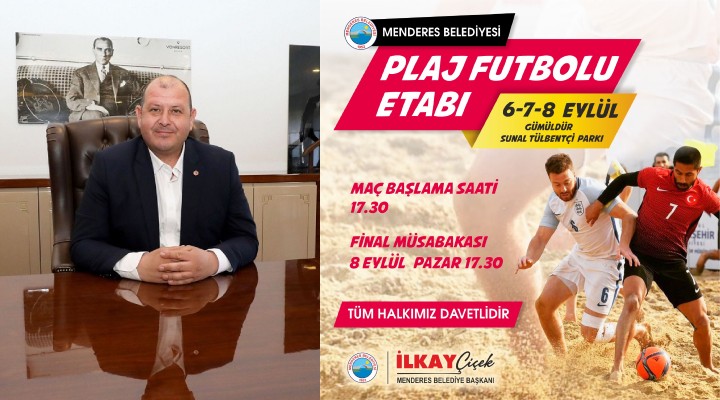 Menderes'te plaj futbolu şöleni...