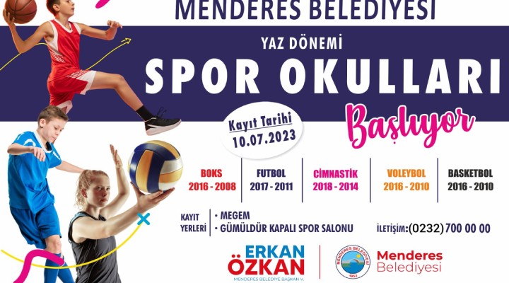 Menderes'te spor okullarına büyük ilgi