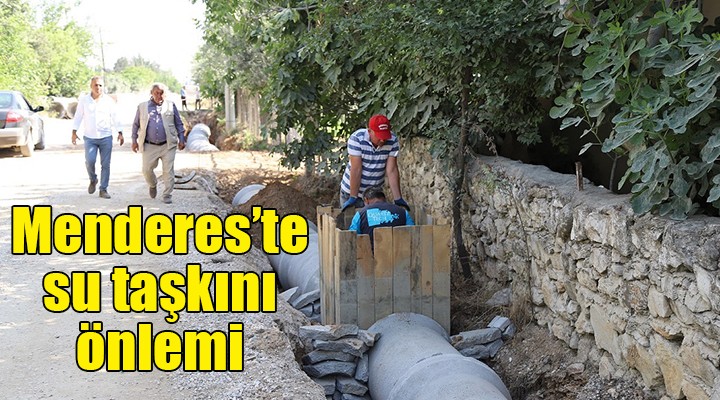 Menderes'te su taşkını önlemi