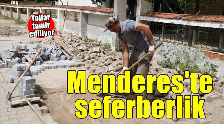 Menderes'te yol tamir seferberliği