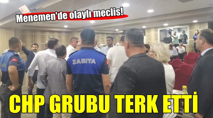 Menemen'de olaylı meclis... CHP grubu salonu terk etti!