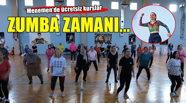 Menemenli kadınlar ücretsiz zumba kursunda buluşuyor