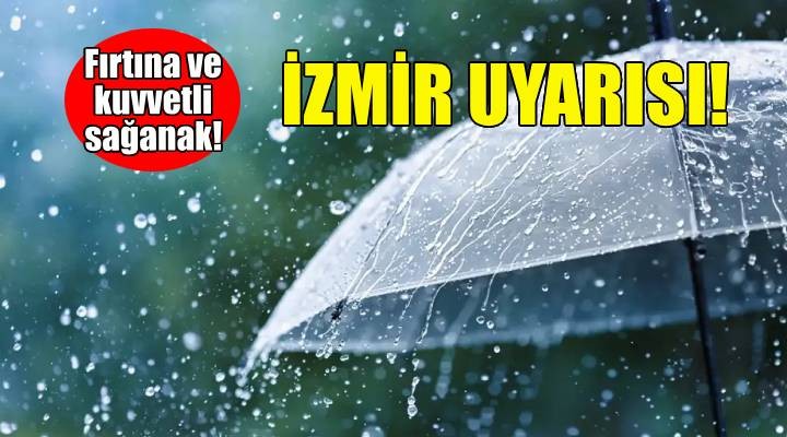 Meteorolojiden İzmir uyarısı... Fırtına ve kuvvetli sağanak!