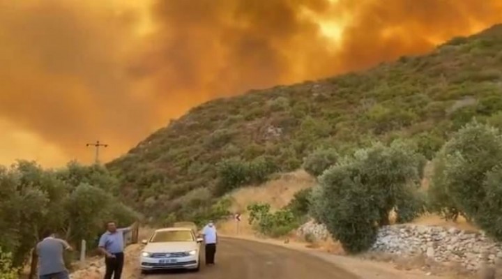 Milas’ta yangından kaçış: Bazı bölgelerden haber alınamıyor