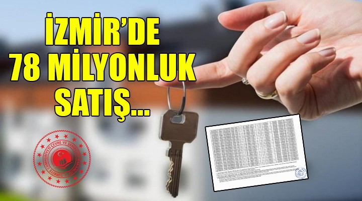 Milli Emlak'tan İzmir'de 78 milyonluk satış!