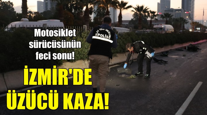 Motosiklet sürücüsünün feci sonu!