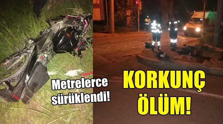 Motosikletli gencin korkunç ölümü!