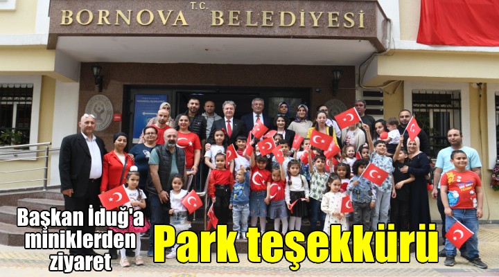 Mucize çocuklardan Başkan İduğ'a park teşekkürü