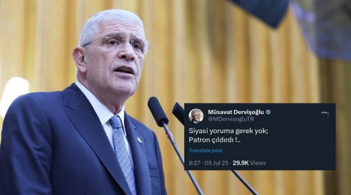 Müsavat Dervişoğlu'ndan CHP'li belediye başkanlarının gözaltına alınmasına tepki: Patron çıldırdı!