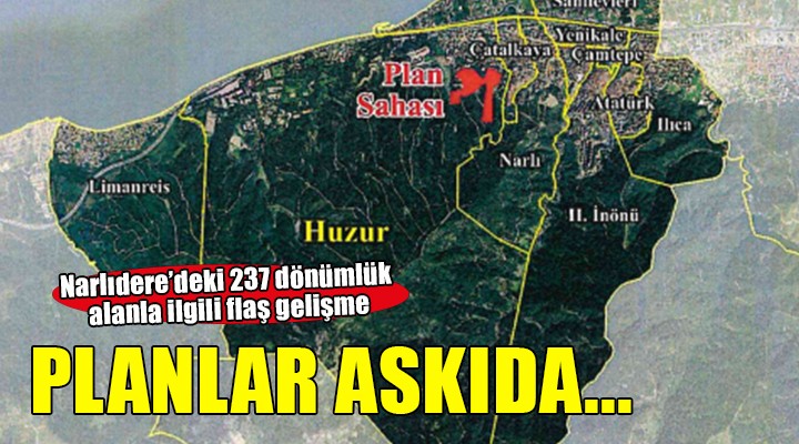 Narlıdere'deki 237 dönümlük alanla ilgili planlar askıda!