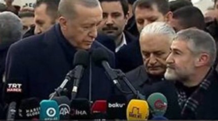 Nebati'nin hamlesi Erdoğan'ın konuşmasını böldü
