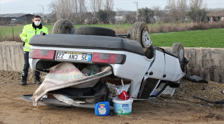 Ödemiş'de trafik kazası: 1 yaralı