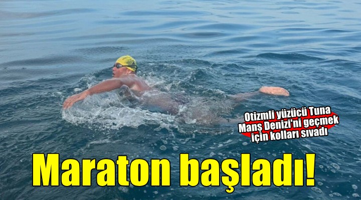 Otizmli ultra maraton yüzücüsü Tuna, Manş Denizi geçişinde 8 saati geride bıraktı