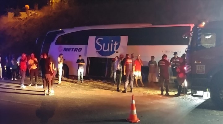 Otobüs kazası: 1 ölü, 10 yaralı!