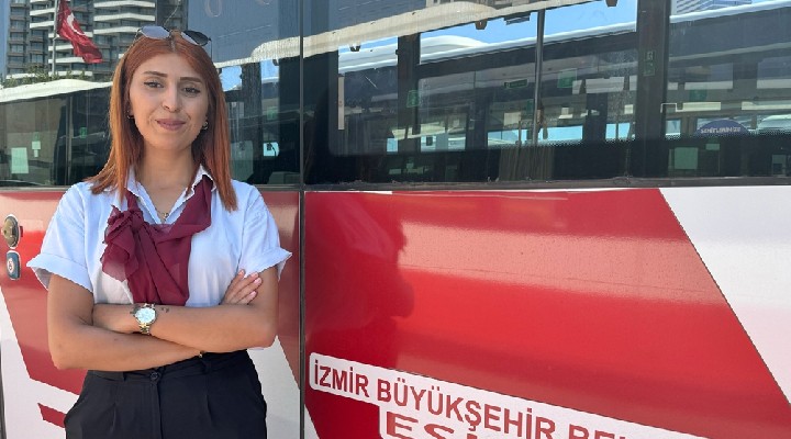 Otobüste çıkan yangını kadın şoför söndürdü