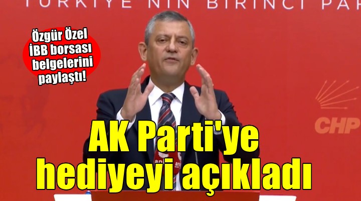 Özgür Özel İBB borsası belgelerini paylaştı!