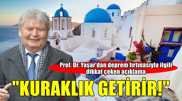 Prof. Dr. Yaşar: Santorini Adası'ndaki volkanın patlaması halinde ciddi kuraklık yaşanacak