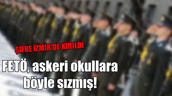 Şifre İzmir'de kırıldı... FETÖ askeri okullara böyle sızmış!